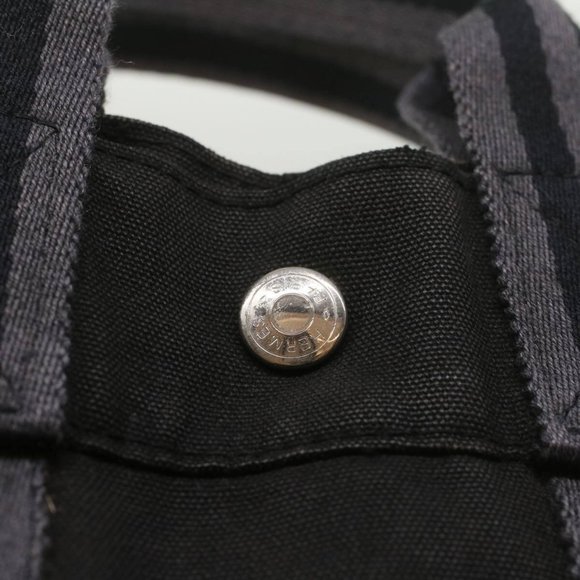 AUTHENTICITY GUARANTEED HERMES Fourre Tout PM Hand Bag Canvas Black - Picture 12 of 16